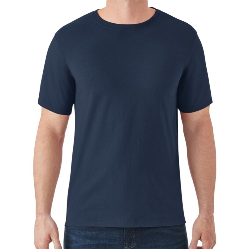 Member's‎ Mark Men's Essential Crew Neck Short Sleeve Tee Navy Blue XL NWT